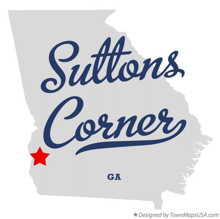 Map of Suttons Corner Georgia GA