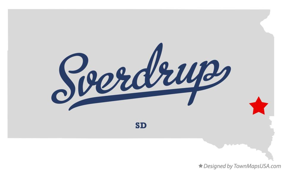 Map of Sverdrup South Dakota SD