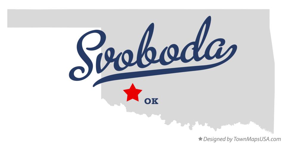 Map of Svoboda Oklahoma OK
