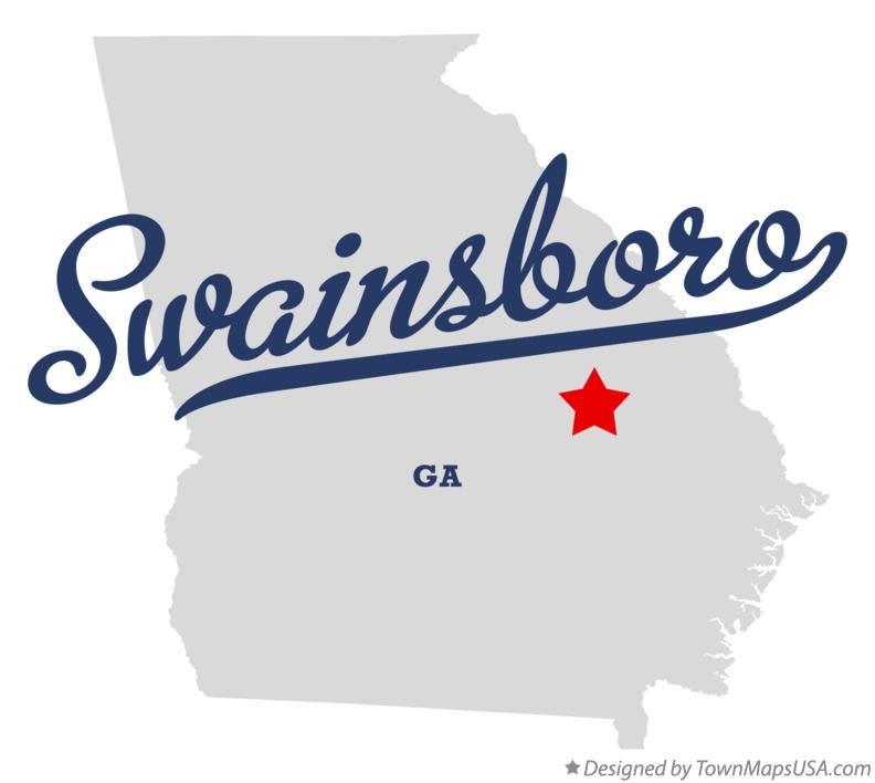 Map of Swainsboro Georgia GA