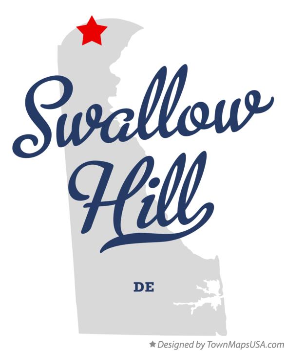 Map of Swallow Hill Delaware DE