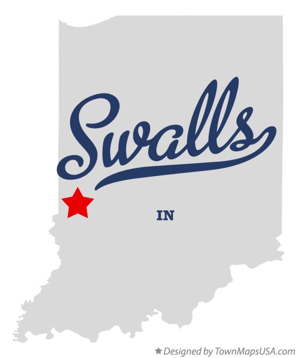 Map of Swalls Indiana IN