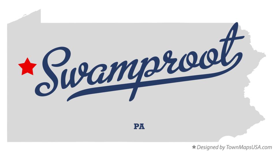 Map of Swamproot Pennsylvania PA