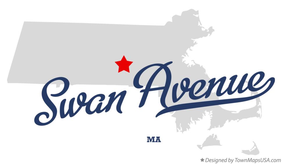 Map of Swan Avenue Massachusetts MA