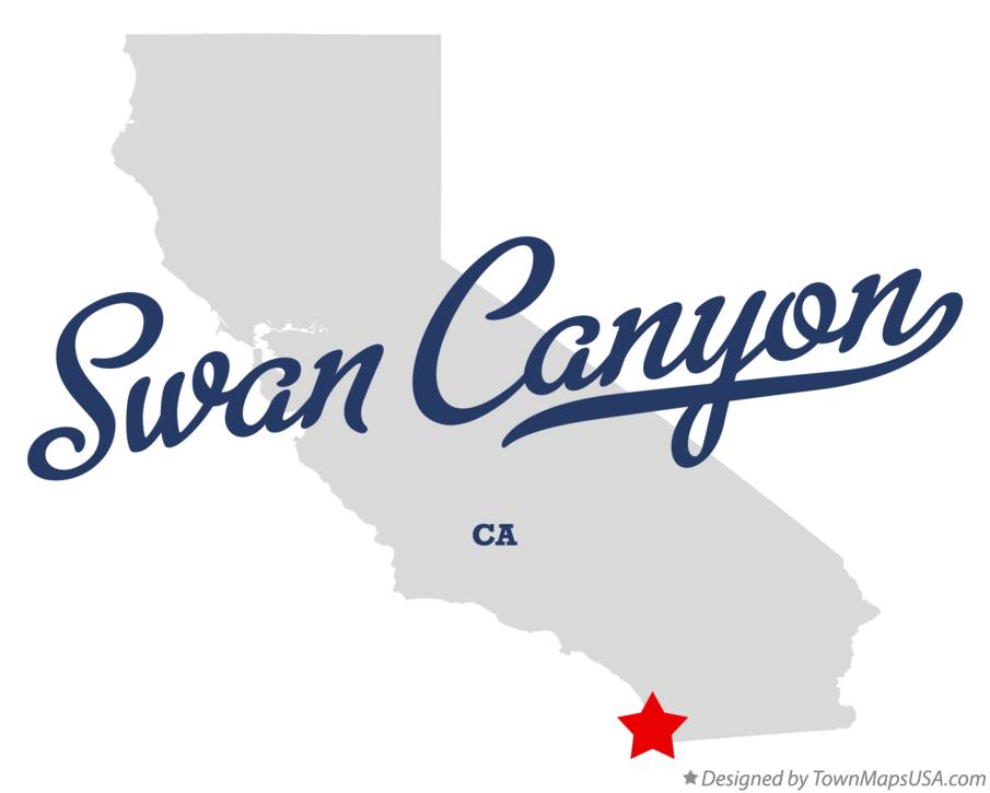 Map of Swan Canyon California CA