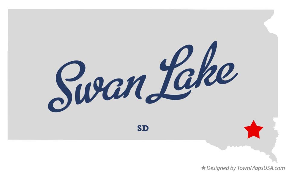 Map of Swan Lake South Dakota SD