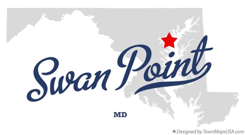 Map of Swan Point Maryland MD