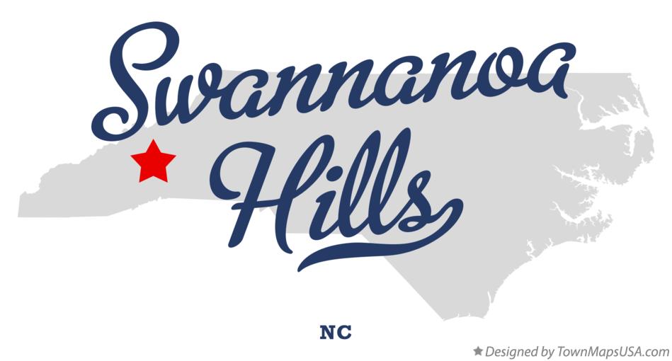 Map of Swannanoa Hills North Carolina NC