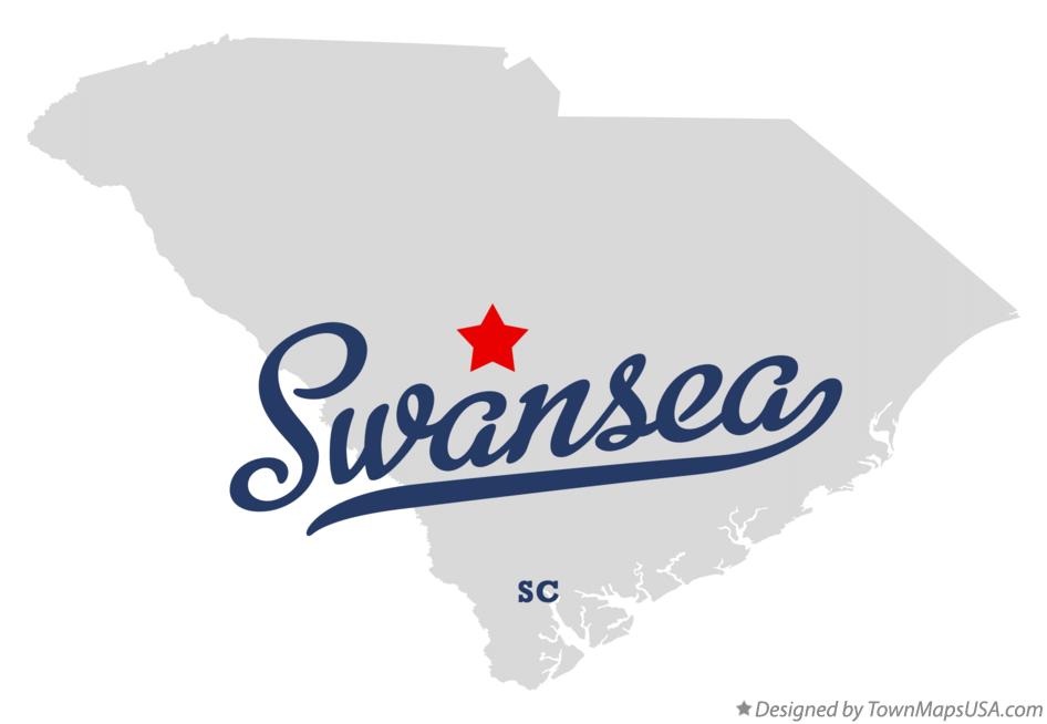 Map of Swansea South Carolina SC