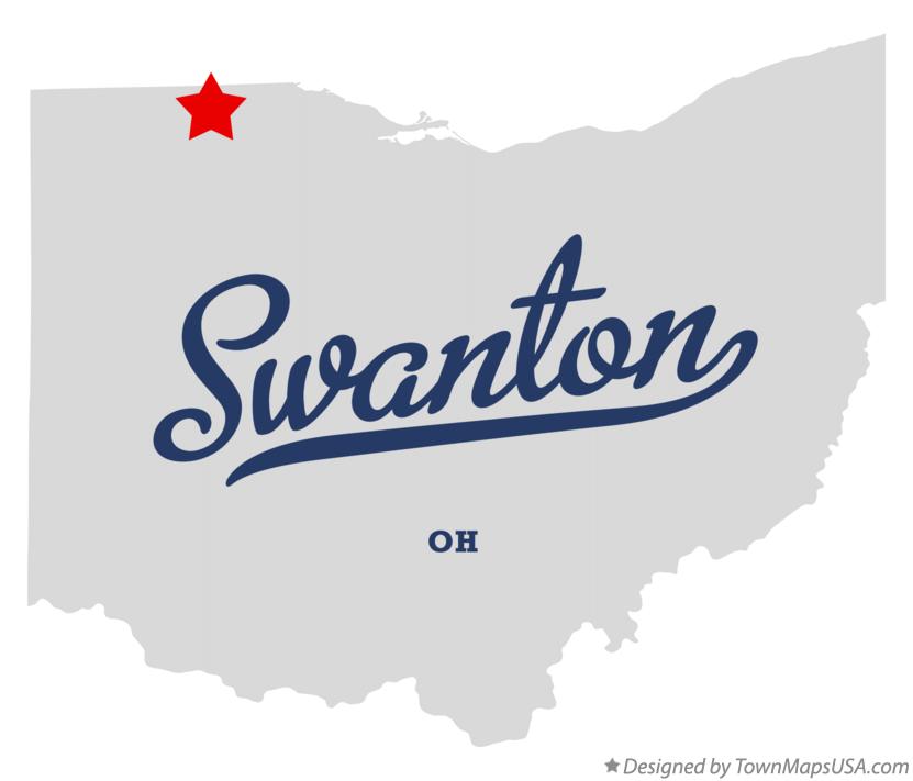 Map of Swanton Ohio OH