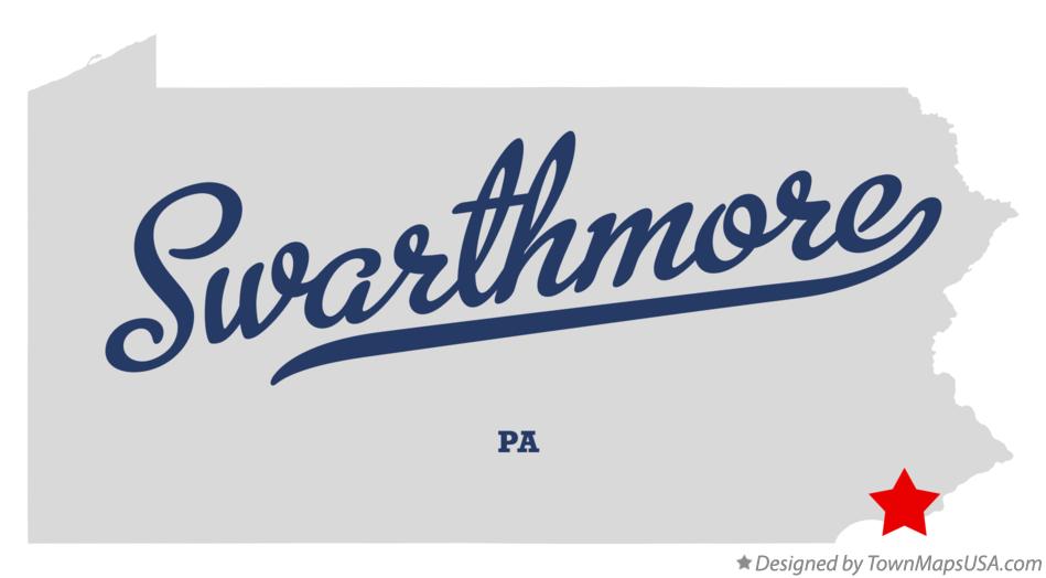Map of Swarthmore Pennsylvania PA