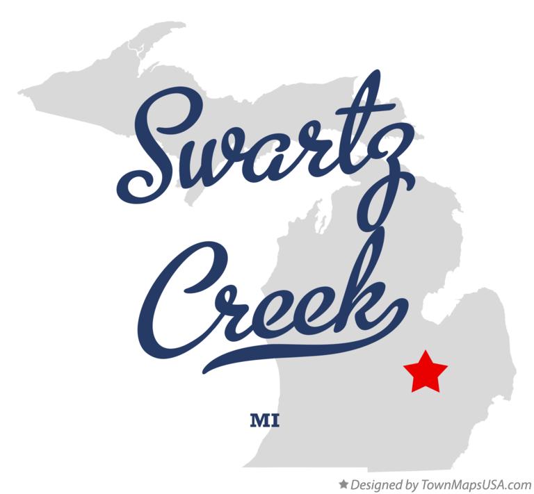 Map of Swartz Creek Michigan MI