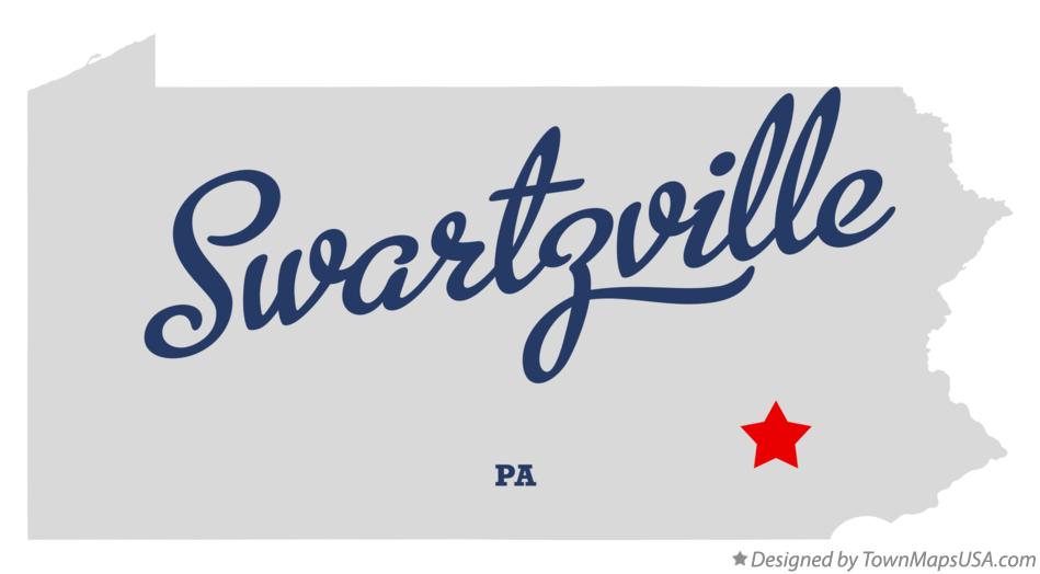 Map of Swartzville Pennsylvania PA
