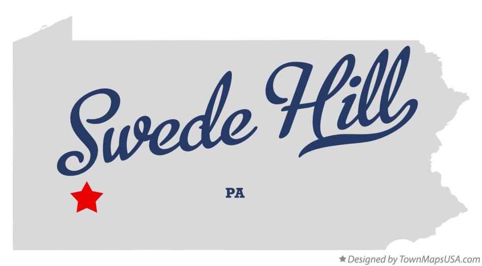 Map of Swede Hill Pennsylvania PA