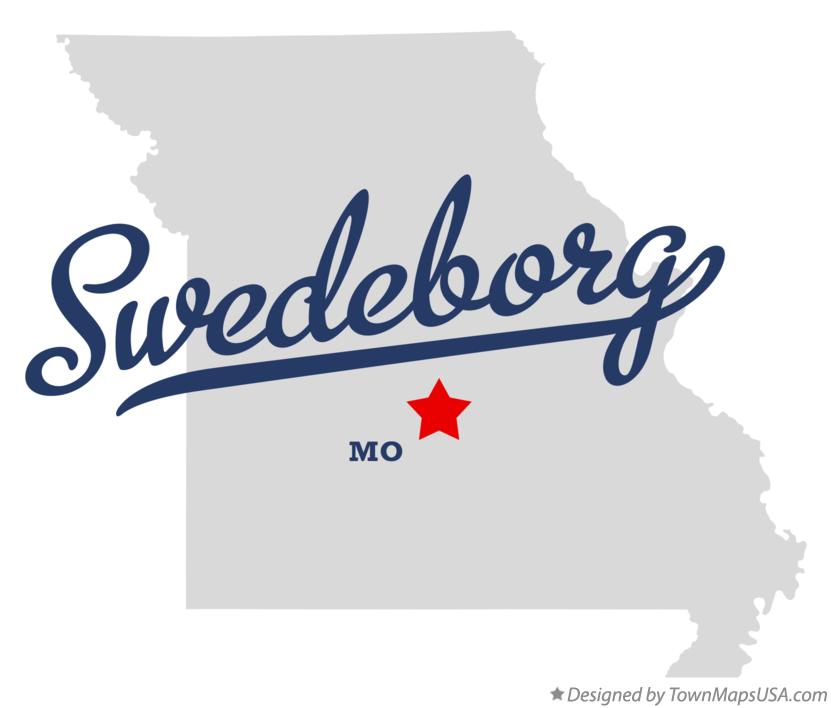 Map of Swedeborg Missouri MO