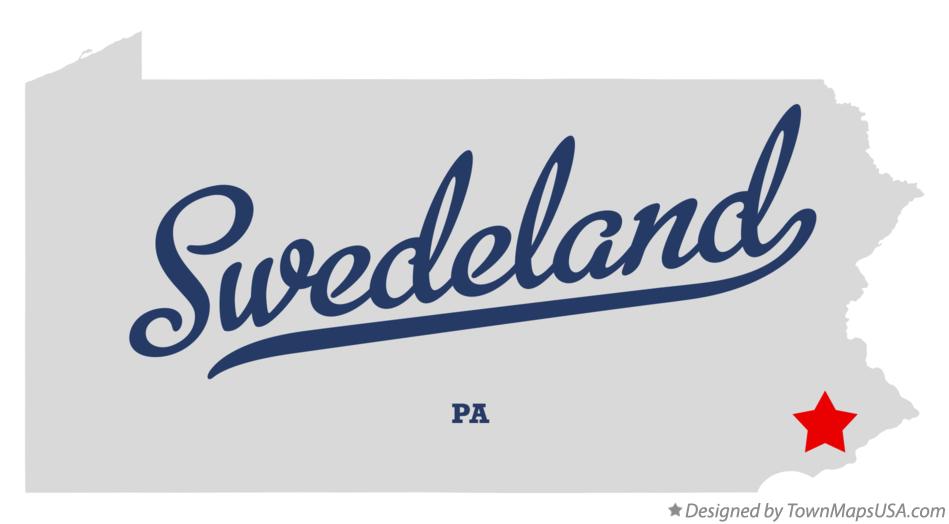 Map of Swedeland Pennsylvania PA