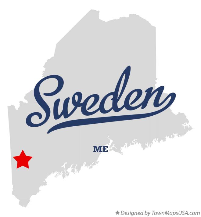 Map of Sweden Maine ME
