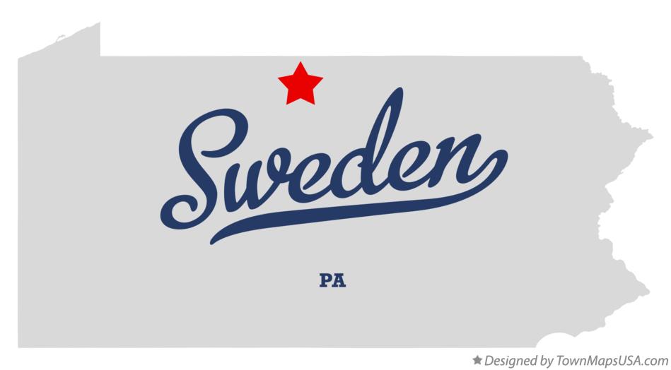 Map of Sweden Pennsylvania PA