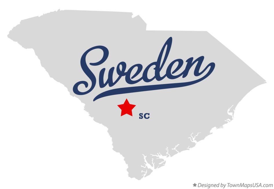 Map of Sweden South Carolina SC