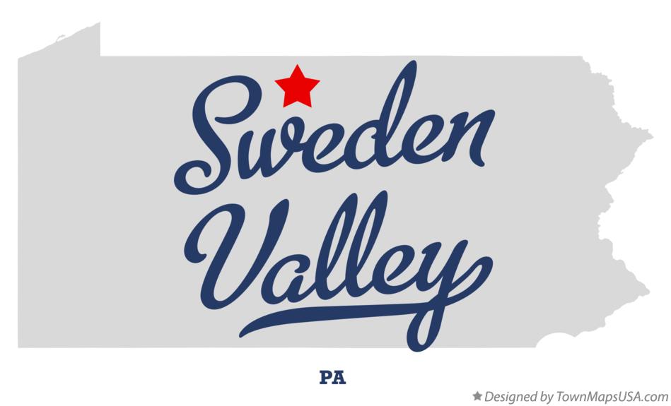 Map of Sweden Valley Pennsylvania PA