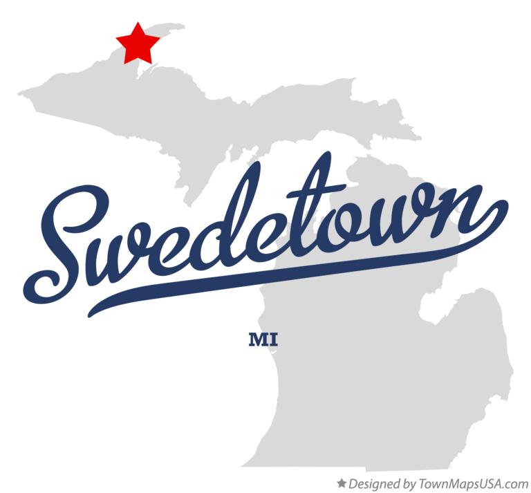 Map of Swedetown Michigan MI