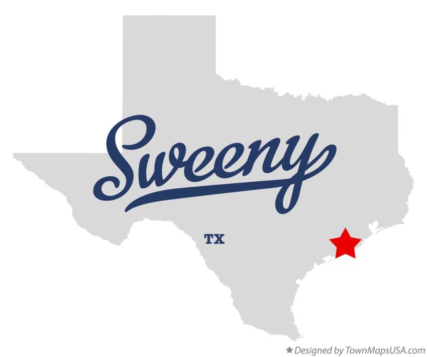 Map of Sweeny Texas TX