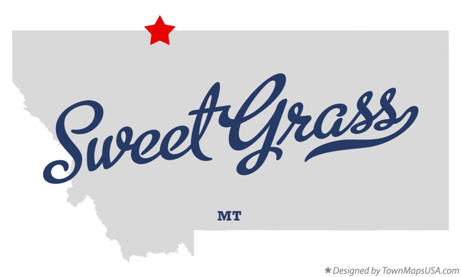 Map of Sweet Grass Montana MT