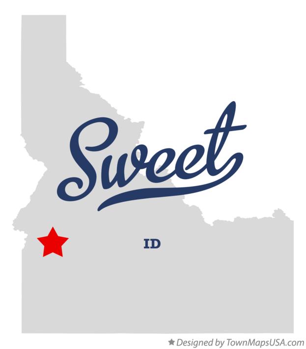 Map of Sweet Idaho ID
