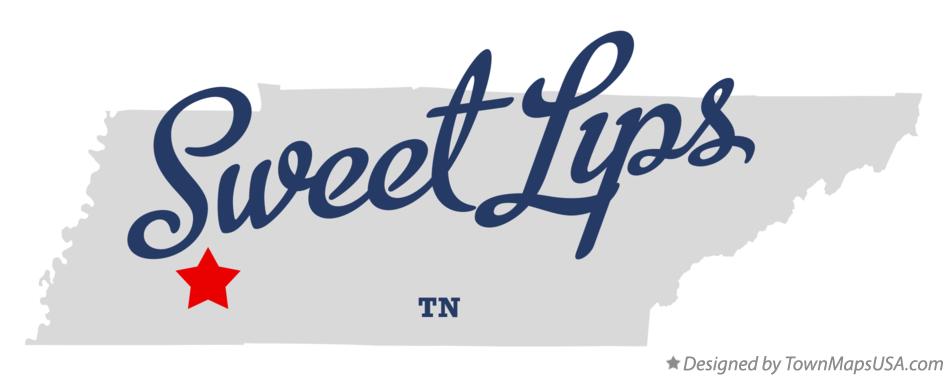 Map of Sweet Lips Tennessee TN
