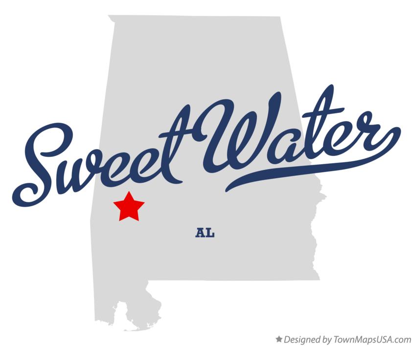 Map of Sweet Water Alabama AL