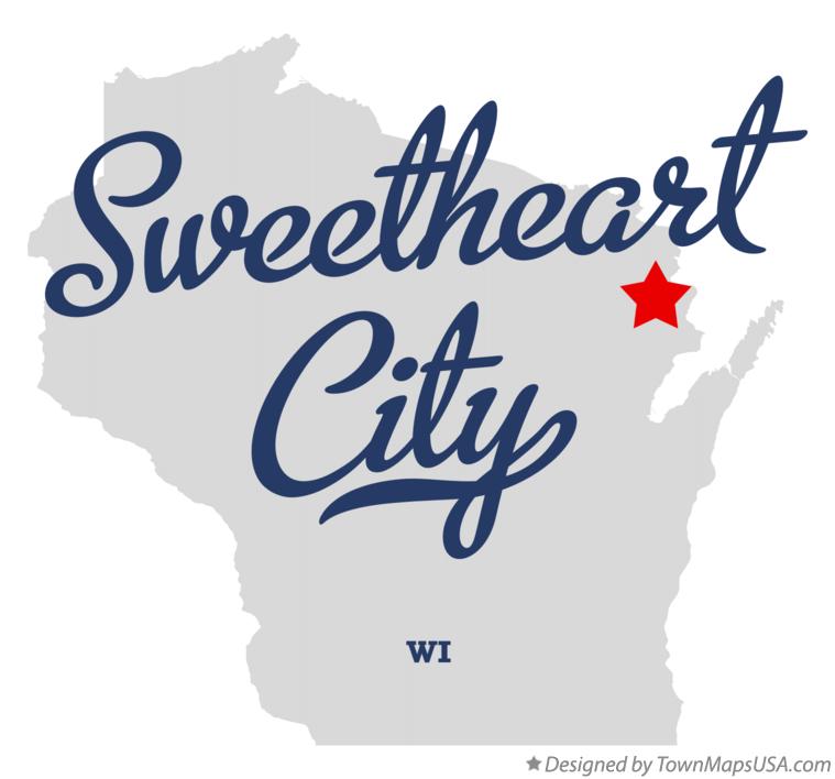 Map of Sweetheart City Wisconsin WI