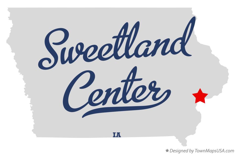 Map of Sweetland Center Iowa IA