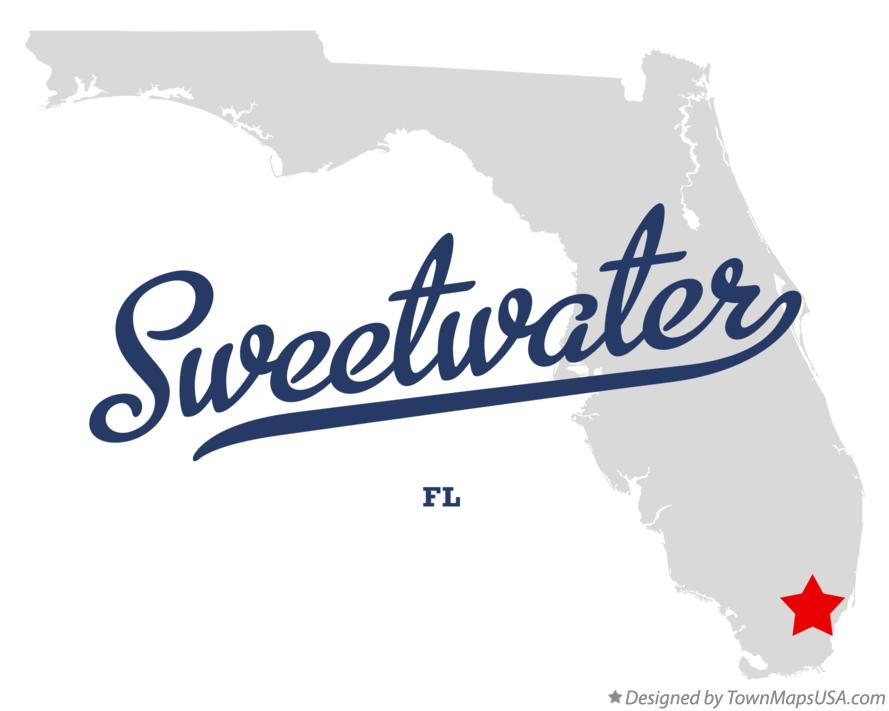 Map of Sweetwater Florida FL