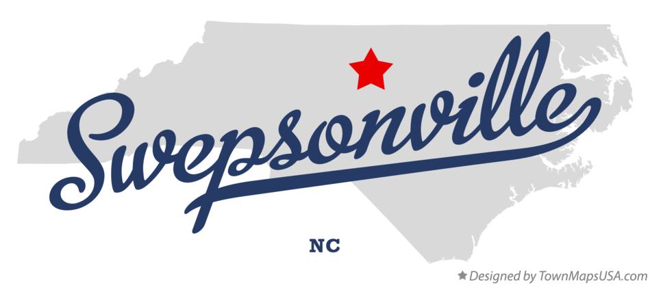 Map of Swepsonville North Carolina NC