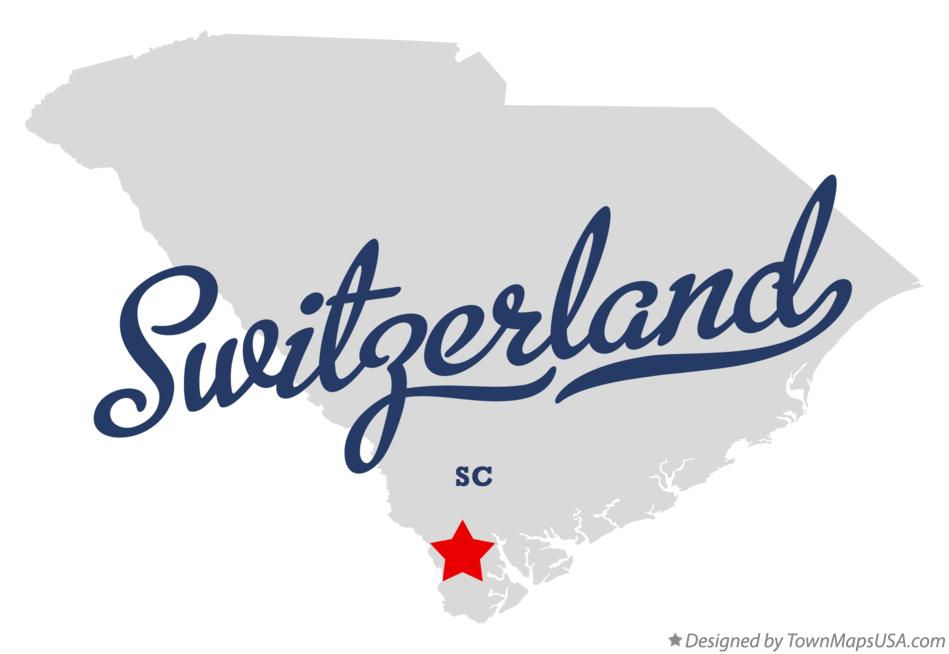 Map of Switzerland South Carolina SC