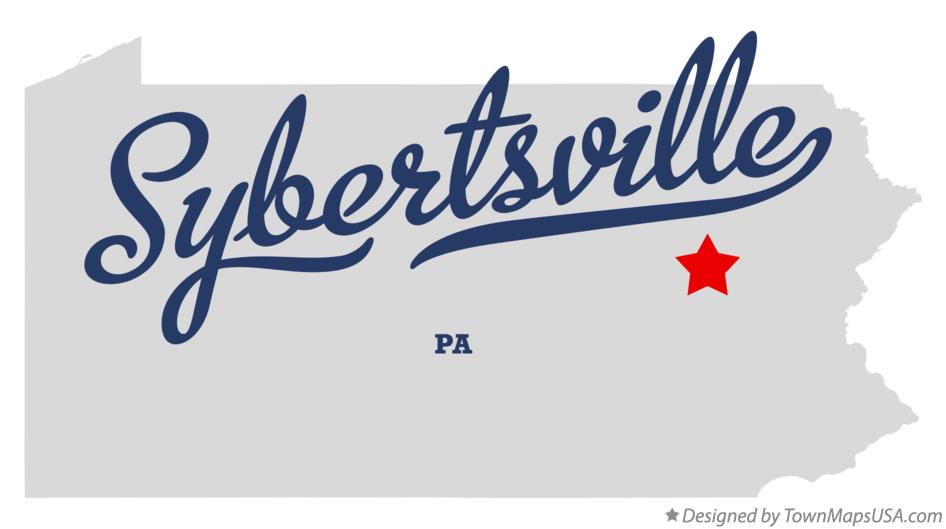 Map of Sybertsville Pennsylvania PA