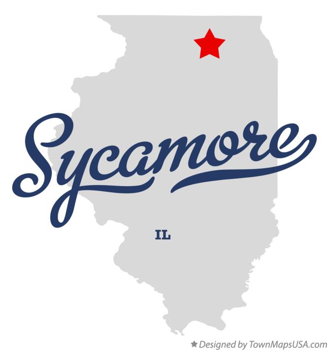 Map of Sycamore Illinois IL
