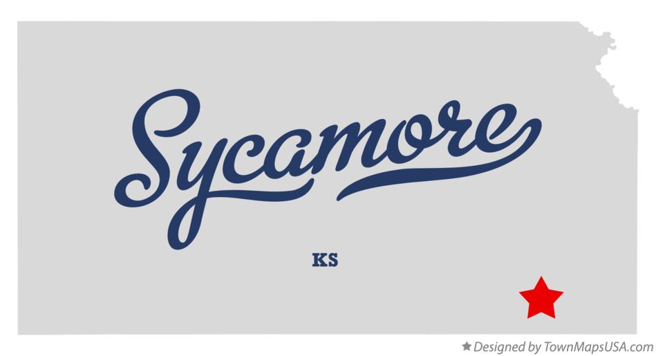Map of Sycamore Kansas KS
