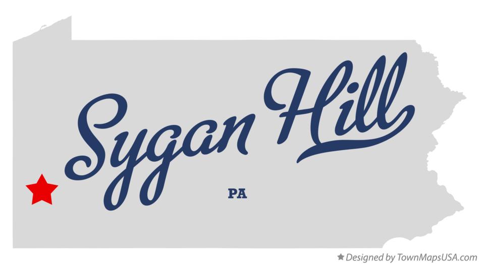 Map of Sygan Hill Pennsylvania PA