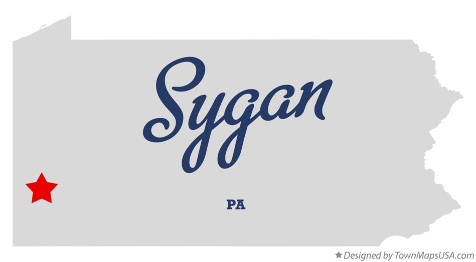 Map of Sygan Pennsylvania PA