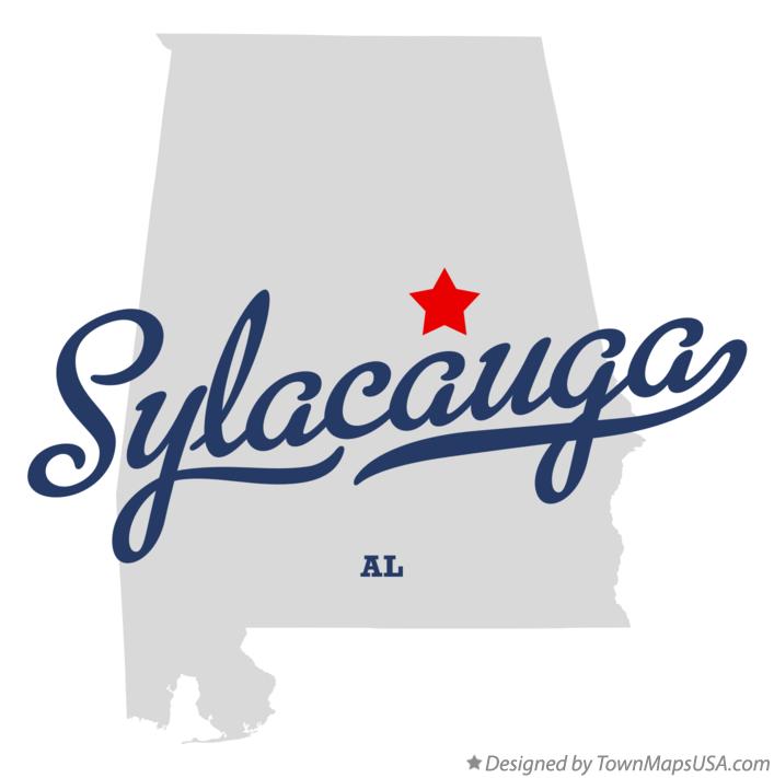 Map of Sylacauga Alabama AL