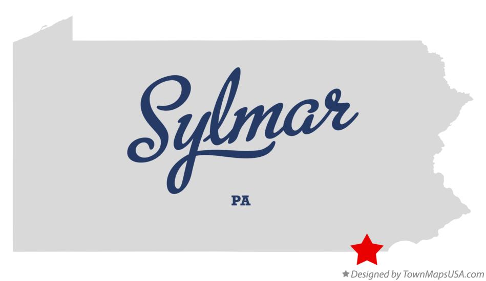 Map of Sylmar Pennsylvania PA