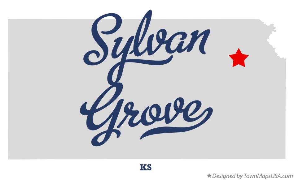 Map of Sylvan Grove Kansas KS