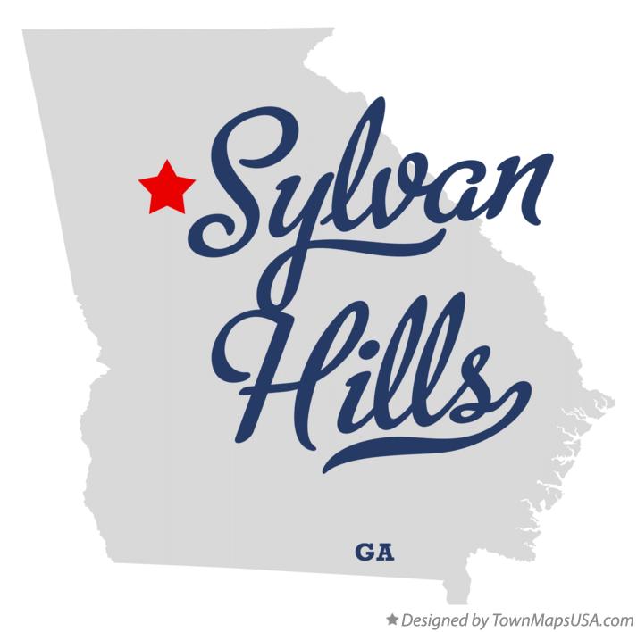 Map of Sylvan Hills Georgia GA