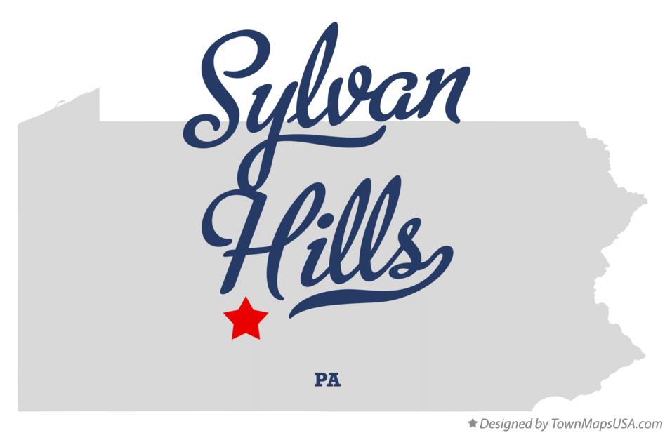 Map of Sylvan Hills Pennsylvania PA