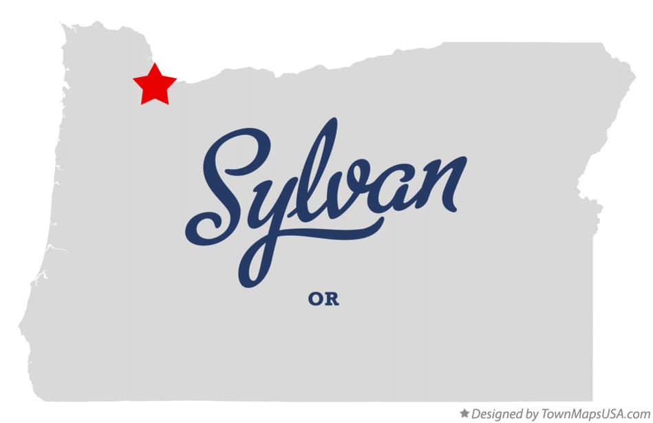 Map of Sylvan Oregon OR