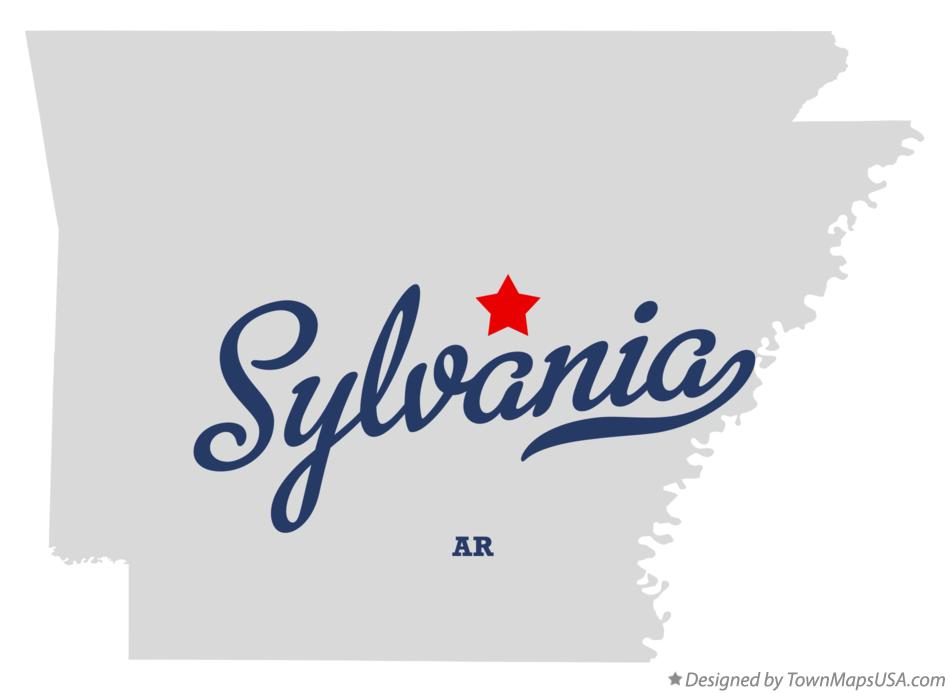 Map of Sylvania Arkansas AR
