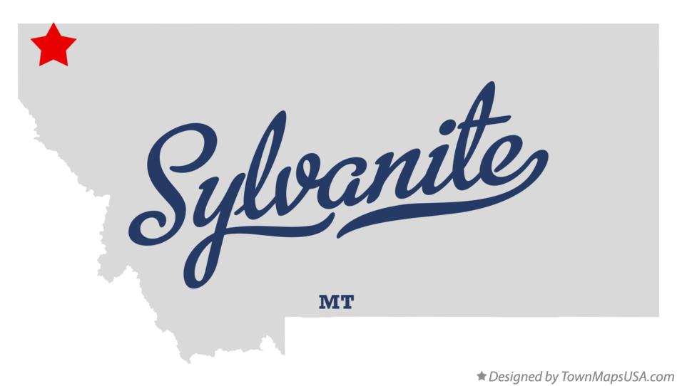 Map of Sylvanite Montana MT