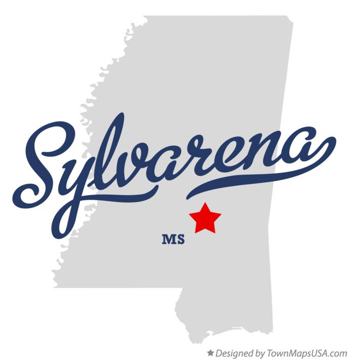Map of Sylvarena Mississippi MS