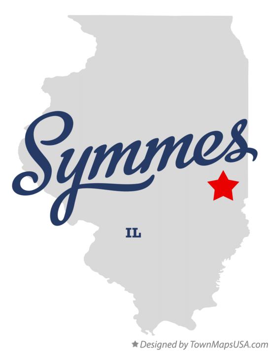 Map of Symmes Illinois IL